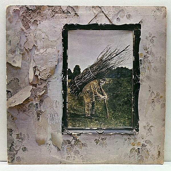 レコードメイン画像：レア【誤植 : TOP表記】UKオリジナル 赤紫ラベ LED ZEPPELIN IV - Untitled (Atlantic 2401002) レッド・ツェッペリン 両マト3