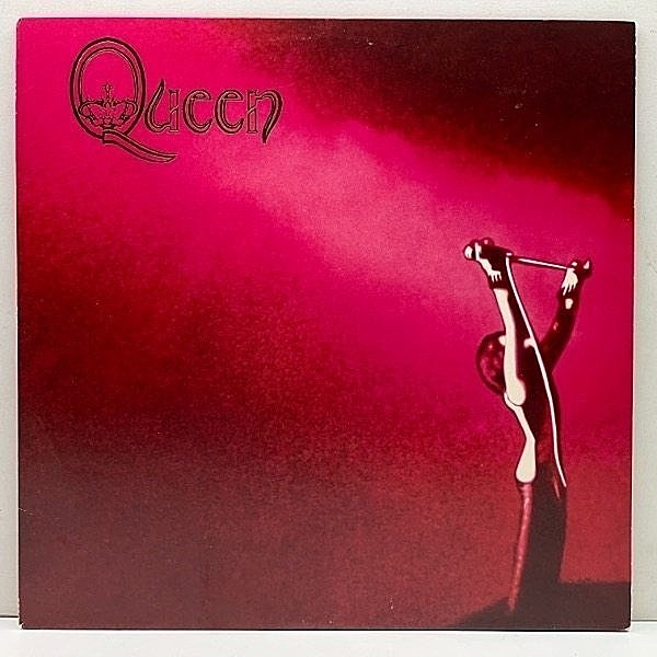 レコードメイン画像：【初版オンリー・金エンボス】良好!! US 完全オリジナル Wマーク無し 蝶ラベル QUEEN Same／1st 戦慄の王女 ('73 Elektra) 入手難 レア