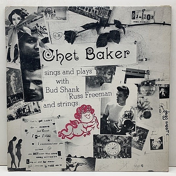 レコードメイン画像：レアな良好品!! フラット盤 US 完全オリジナル CHET BAKER Sings And Plays With Bud Shank, Russ Freeman (Pacific Jazz PJ-1202)