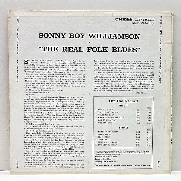 SONNY BOY WILLIAMSON / The Real Folk Blues (LP) / Chess