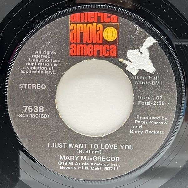 MARY MACGREGOR / Torn Between Two Lovers (7) / Ariola