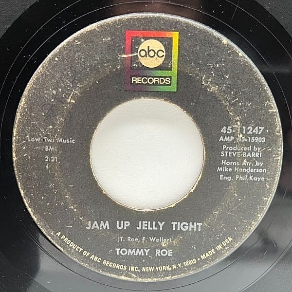 レコードメイン画像：USオリジナル 7インチ TOMMY ROE Jam Up Jelly Tight / Moontalk ('69 ABC) BUBBLEGUM POP トミー・ロー 45RPM.