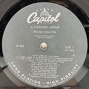 FRANK SINATRA / A Swingin' Affair (LP) / Capitol | WAXPEND