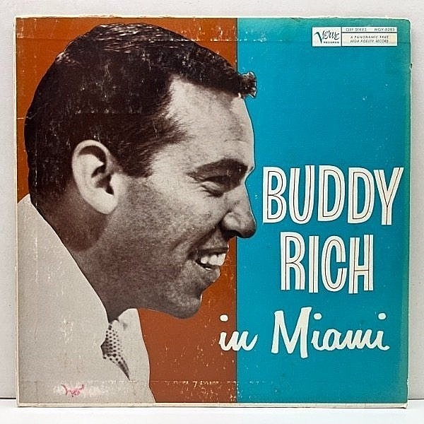 レコードメイン画像：プレイ良好!! MONO 初版トランペッター 深溝 USオリジナル BUDDY RICH In Miami ('58 Verve) 米 初回モノラル Flip Phillips, Ronnie Ball