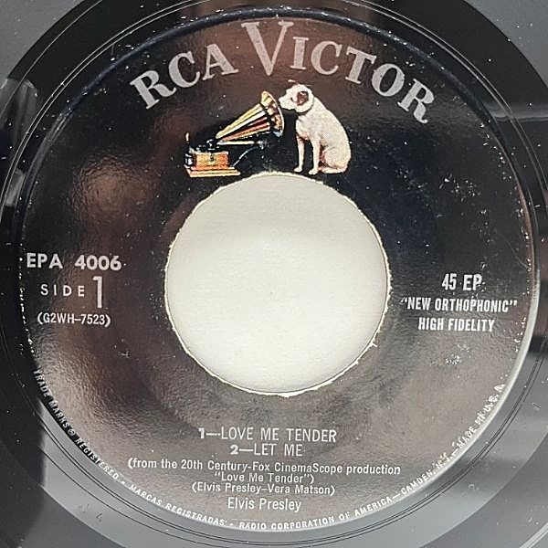 レコードメイン画像：【4曲収録EP】レア 7インチ 原盤 USオリジナル ELVIS PRESLEY Love Me Tender ('56 RCA) エルヴィス・プレスリー／ラヴ・ミー・テンダー