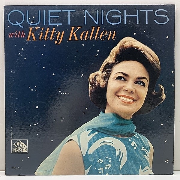 レコードメイン画像：白プロモ 美盤!! MONO USオリジナル KITTY KALLEN Quiet Nights ('64 20th Century) Manny Albam, Jim Hall, Richard Davis, Mel Lewis