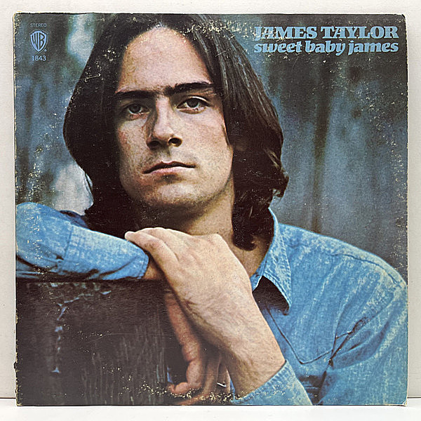 レコードメイン画像：レアな美盤!! 初版 緑ラベル USオリジナル JAMES TAYLOR Sweet Baby James ('70 Warner Bros. WS 1843) w/ Carole King, Danny Kortchmar