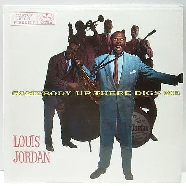 レコードメイン画像：レアな美品!! FLAT 深溝 MONO USオリジナル LOUIS JORDAN Somebody Up There Digs Me ('57 Mercury) R&B～JIVE 代表格 ルイ・ジョーダン LP
