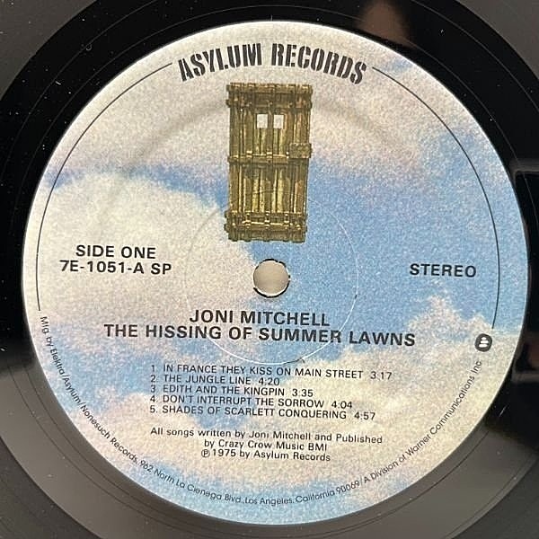 JONI MITCHELL / The Hissing Of Summer Lawns (LP) / Asylum