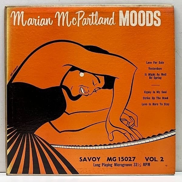 レコードメイン画像：良好!! 10'' 原盤 Flat 深溝 MONO 米オリジ MARIAN MCPARTLAND TRIO Moods Vol. 2 ('53 Savoy MG 15027) 初期のピアノトリオ作品