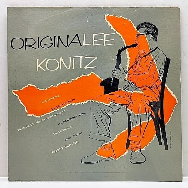 レコードメイン画像：【希少な美盤】USオリジナル 10'' Flat 深溝 USオリジナル LEE KONITZ Originalee Konitz ('53 Royal Roost) w/ Henri Renaud, Stan Levey