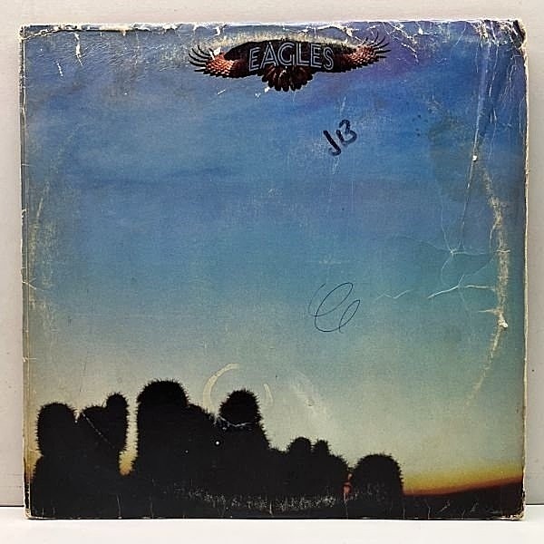 レコードメイン画像：USオリジナル 初版 白ラベル EAGLES S.T ／ 1st ('72 Asylum) ゲートフォールド仕様 イーグルス・デビュー TAKE IT EASY ほか