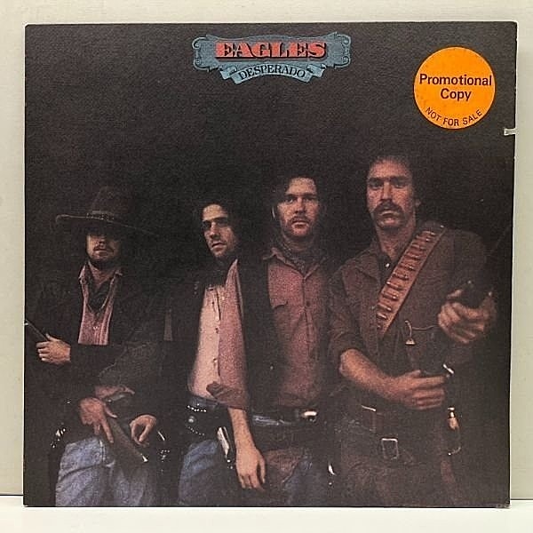 レコードメイン画像：プロモ 良好!! 初版 白ラベ USオリジナル EAGLES Desperado ('73 Asylum) 黒袋インナー完品 イーグルス ならず者 Promo Copy