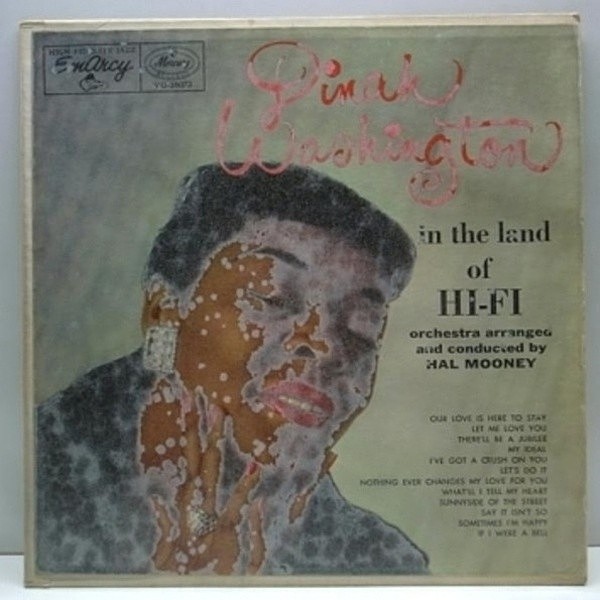 レコードメイン画像：【w./Cannonball Adderley, Junior Mance】USオリジナル MONO 太鼓 深溝 DINAH WASHINGTON In The Land Of Hi-Fi ('56 EmArcy) 概ね良好！