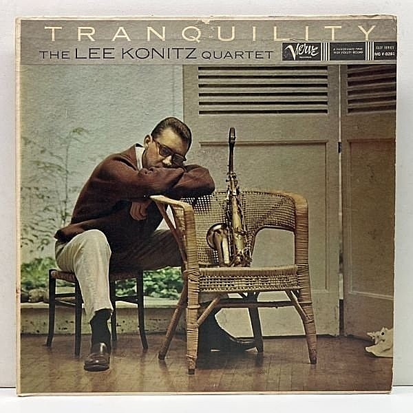 レコードメイン画像：USオリジナル MONO 初版トランペッター 深溝 LEE KONITZ Tranquility (Verve MG V-8281) w/ Billy Bauer, Henry Grimes, Dave Bailey