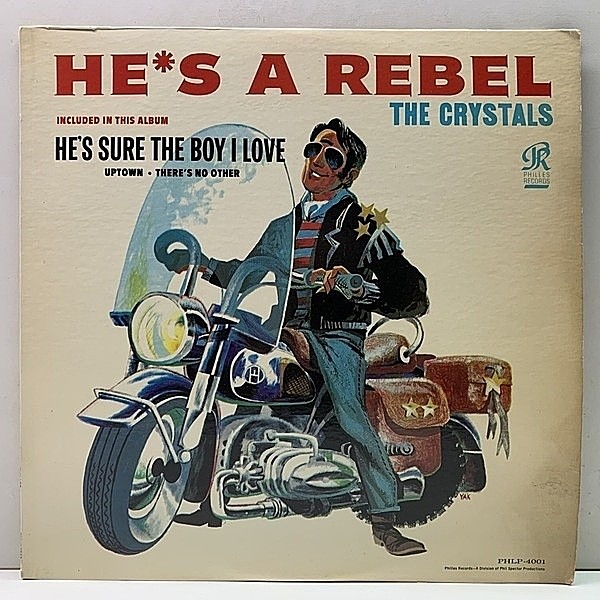 レコードメイン画像：USオリジナル MONO 水色ラベ CRYSTALS He's A Rebel ('63 Philles) PHIL SPECTOR ザ・クリスタルズ／ヒーズ・ア・レベル 米 モノラル