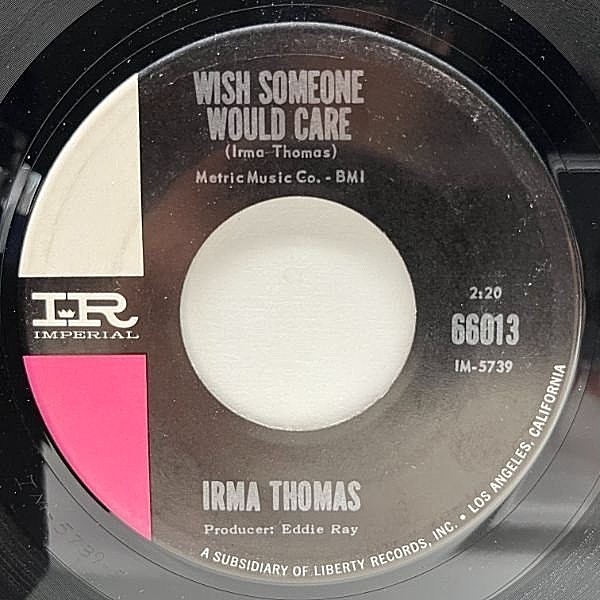 レコードメイン画像：希少な美盤!! USオリジナル 7インチ IRMA THOMAS Break A Way / Wish Someone Would Care ('64 Imperial) ニューオーリンズ産重厚R&B レア