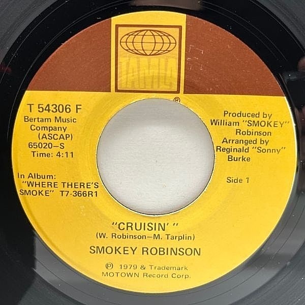 レコードメイン画像：USオリジナル 7インチ SMOKEY ROBINSON Cruisin' / Ever Had A Dream ('79 Tamla) D'Angelo カヴァー 極楽気分のメロウグルーヴ!! 45RPM.