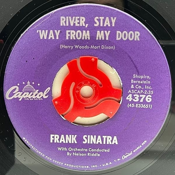 レコードメイン画像：USオリジナル FRANK SINATRA River, Stay 'Way From My Door ('60 Capitol) フランク・シナトラ 『All The Way』からのカットシングル