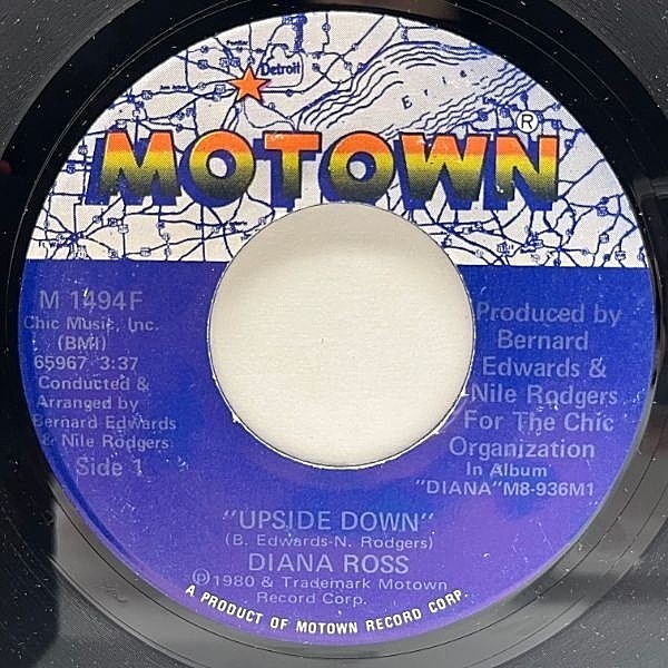 レコードメイン画像：USオリジナル 7インチ DIANA ROSS Upside Down / Friend To Friend ('80 Motown) CHIC アーバン・ディスコ ダイアナ・ロス 45RPM.