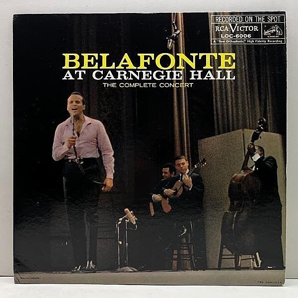 レコードメイン画像：Rare!!【全面1Sマト】美品 MONO USオリジナル HARRY BELAFONTE At Carnegie Hall ('59 RCA) ハリー・ベラフォンテ 優秀録音 米モノラル