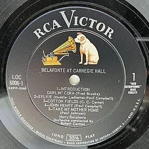 HARRY BELAFONTE / At Carnegie Hall (LP) / RCA Victor