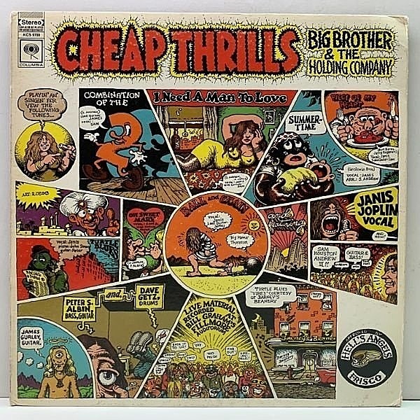 レコードメイン画像：レア!極上美盤! 2eye 米オリジナル BIG BROTHER & THE HOLDING CO. Cheap Thrills ('68 Columbia) JANIS JOPLIN 最高傑作 US 初回プレス