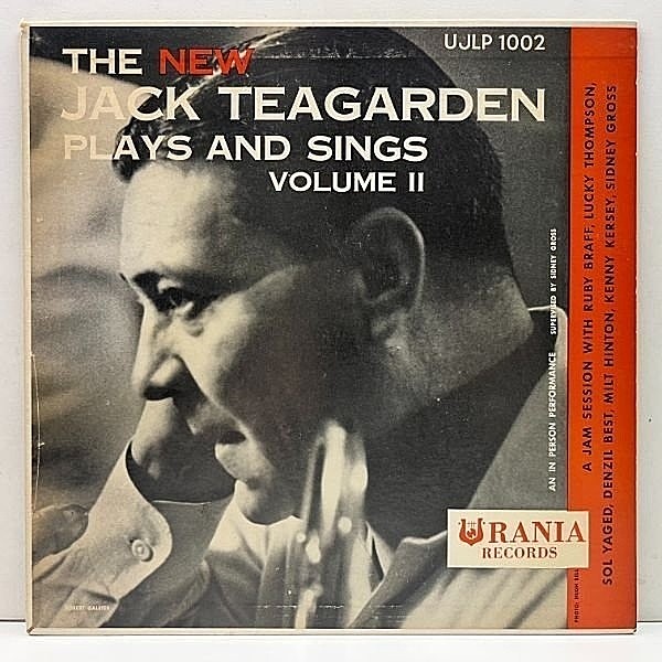 レコードメイン画像：【通好みのマイナー盤】美品 10'' 原盤 USオリジナル The New JACK TEAGARDEN Plays And Sings ('55 Urania) Ruby Braff, Lucky Thompson