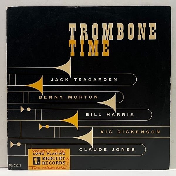 レコードメイン画像：十分概ね良好！USオリジナル 10'' FLAT 深溝『Trombone Time』JACK TEAGARDEN, VIC DICKENSON, COLEMAN HAWKINS, BILLY TAYLOR