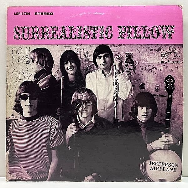 レコードメイン画像：美再生!! 初回Re無し ニッパー犬 深溝 US 完全オリジナル JEFFERSON AIRPLANE Surrealistic Pillow グレイス・スリック Grace Slick