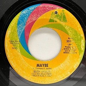レコード画像：BETTY EVERETT / Maybe / 1900 Yesterday