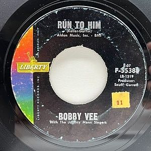 レコード画像：BOBBY VEE / Run To Him / Walkin' With My Angel