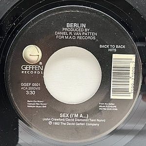 レコード画像：BERLIN / Sex (I'm A...) / Tell Me Why