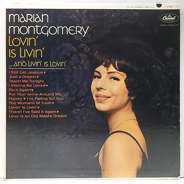 レコードメイン画像：MONO USオリジナル MARIAN MONTGOMERY Lovin' Is Livin' ('64 Capitol) 渡欧前に米国で残したキャリア初期のジャズ・アルバム！