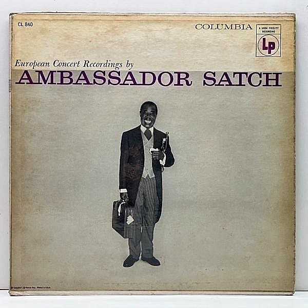 レコードメイン画像：オリジナル【1Aマト・コーティング】MONO 6eye 深溝 LOUIS ARMSTRONG Ambassador Satch (Columbia CL 840) 欧州ツアー 傑作Live