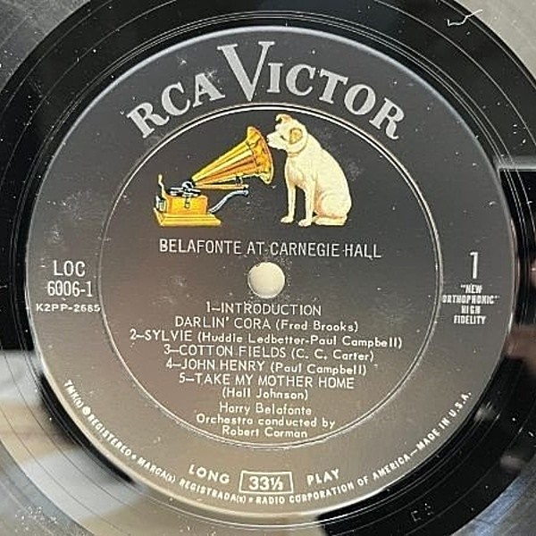 HARRY BELAFONTE / At Carnegie Hall (LP) / RCA Victor