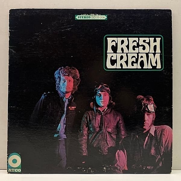 レコードメイン画像：美盤!! US初期プレス CREAM Fresh Cream (ATCO SD 33-206) フレッシュ・クリーム 米盤 Eric Clapton, Jack Bruce, Ginger Baker