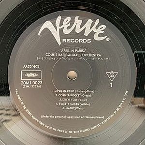 COUNT BASIE / April In Paris (LP) / Verve | WAXPEND RECORDS