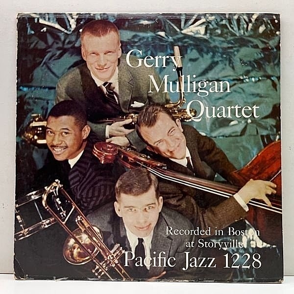 レコードメイン画像：USオリジナル MONO 1st PJ 深溝 GERRY MULLIGAN QUARTET Boston At Storyville (Pacific Jazz PJ-1228) w/ Bob Brookmeyer ほか
