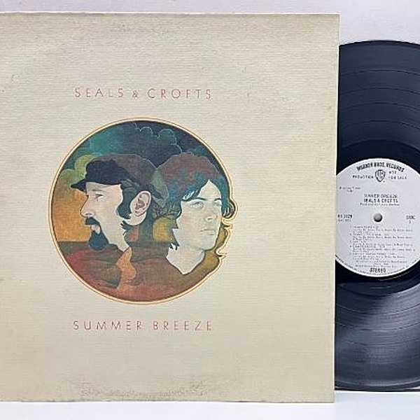 レコードメイン画像：レア 白プロモ 美盤!! マト1A 初版 USオリジナル SEALS & CROFTS Summer Breeze ('72 Warner) テクスチャード・ゲートフォールド仕様