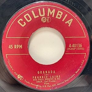 レコード画像：FRANKIE LAINE / Granada / I'd Give My Life