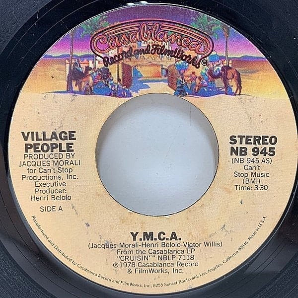 レコードメイン画像：USオリジナル 7インチ VILLAGE PEOPLE Y.M.C.A. / The Women ('78 Casablanca) DISCO CLASSIC ヴィレッジ・ピープル 45RPM.