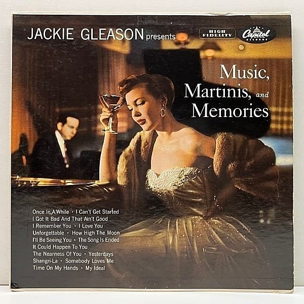 レコードメイン画像：【ソリストはBOBBY HACKETT】MONO グレーLbl. 米オリジナル JACKIE GLEASON Music, Martinis, And Memories ボビー・ハケット参加