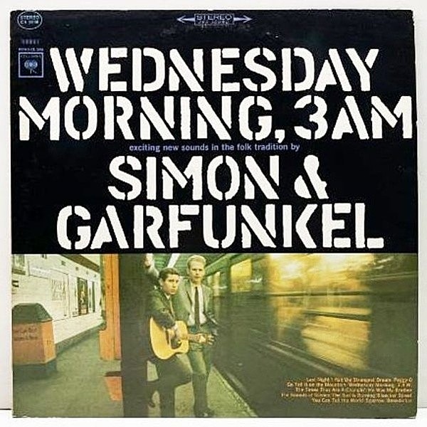 レコードメイン画像：USオリジナル 初版 白抜き 360 2eye SIMON & GARFUNKEL Wednesday Morning, 3 A.M. ('64 Columbia) 水曜の朝、午前3時 米 LP 原盤