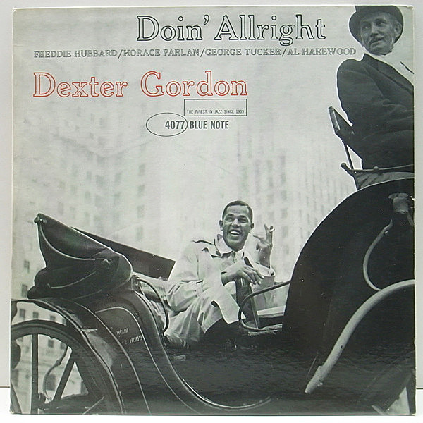 レコードメイン画像：レアな美品!! MONO NEWYORK オリジナル DEXTER GORDON Doin Allright (Blue Note BLP 4077) FREDDIE HUBBARD, HORACE PARLAN TRIO