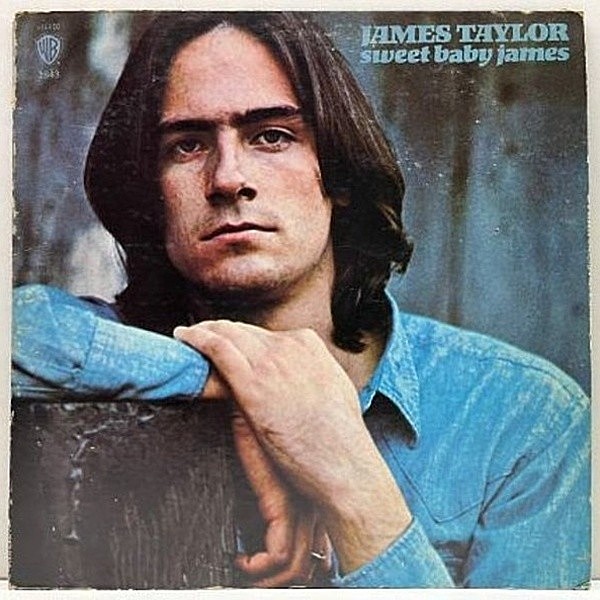 レコードメイン画像：USオリジナル ポスター付き 初版 緑ラベル JAMES TAYLOR Sweet Baby James ('70 Warner Bros. WS 1843) w/ Carole King, Danny Kortchmar