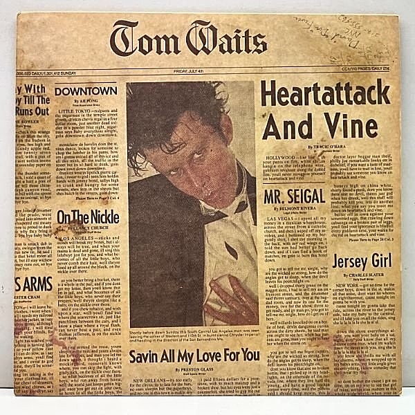 レコードメイン画像：USオリジナル 初版 6E規格 雲ラベ TOM WAITS Heartattack And Vine ('80 Asylum) トム・ウェイツ 米SSW アサイラムでのラスト作