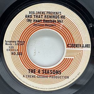 レコード画像：FOUR SEASONS / And That Reminds Me (My Heart Reminds Me)