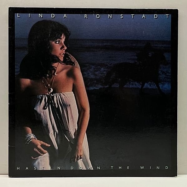 レコードメイン画像：USオリジナル 初版 7E規格 青aラベ LINDA RONSTADT Hasten Down The Wind ('76 Asylum) リンダ・ロンシュタット 風にさらわれた恋