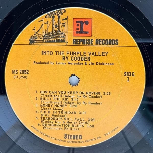 RY COODER / Into The Purple Valley (LP) / Reprise | WAXPEND RECORDS